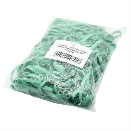 Rubber ring 150mmx8mm, wide 1kg/pack, green