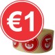 Promo stickers "€1" 1000 stickers/roll, 30x30