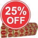 Promo stickers "25%OFF" 1000 stickers/roll, 30x30
