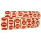 Promo stickers "-25%" 1000 stickers/roll, 30x30