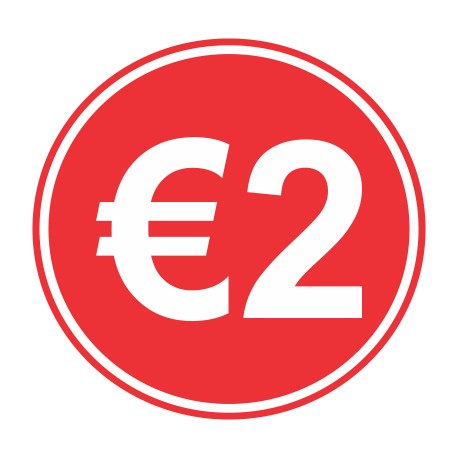 Promo stickers "€2"
