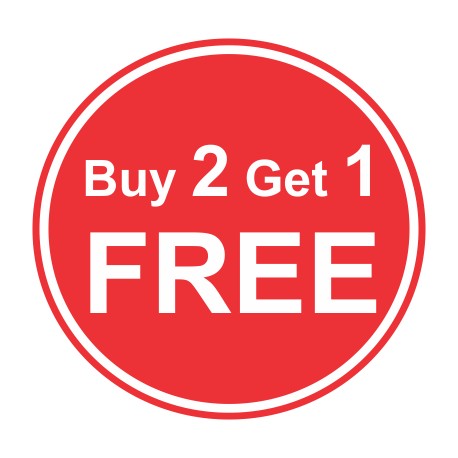 Promo stickers "Buy2Get1Free"