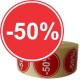Promo stickers "-50%"