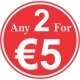 Promo stickers "Any2For€5"