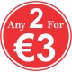 Promo stickers "Any2For€3"